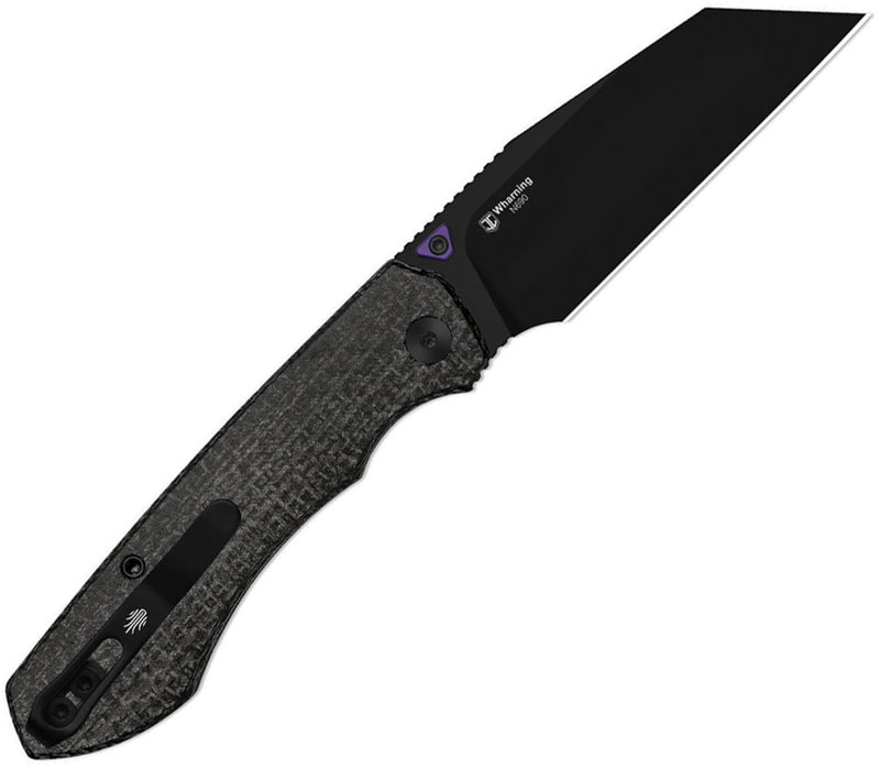 Kizer Wharning Button Linerlock Mic Folding Knife [V3738BW1] — view 3
