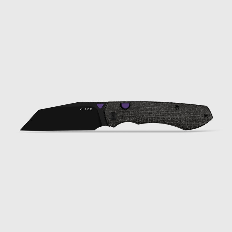 Kizer Wharning Button Linerlock Mic Folding Knife [V3738BW1] — view 4
