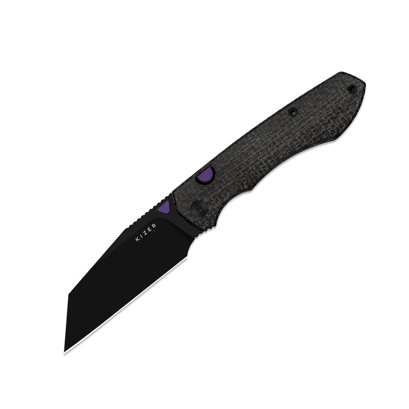 Kizer Wharning Button Linerlock Mic Folding Knife [V3738BW1] — view 5