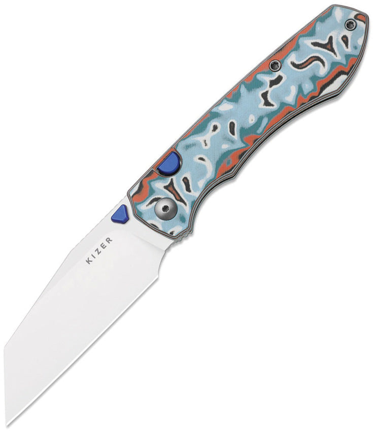 Kizer Wharning Button Linerlock Mic Folding Knife [V3738BW4] — view 1