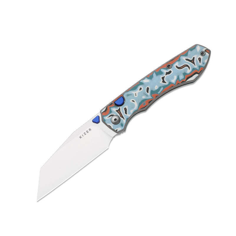 Kizer Wharning Button Linerlock Mic Folding Knife [V3738BW4] — view 5