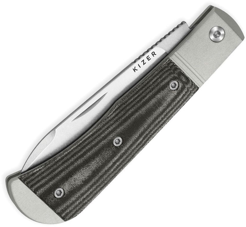 Kizer Trestle D Slip Joint Blk Mic Folding Knife [V3760A1]
