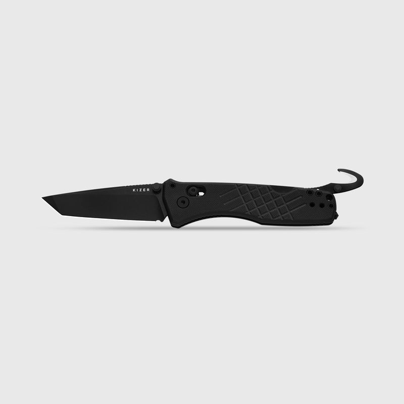 Kizer Aegis T Black G10 (3.21" Black PVD Coating AEB-L) Folding Knife [V3774CTA1] - product view 5