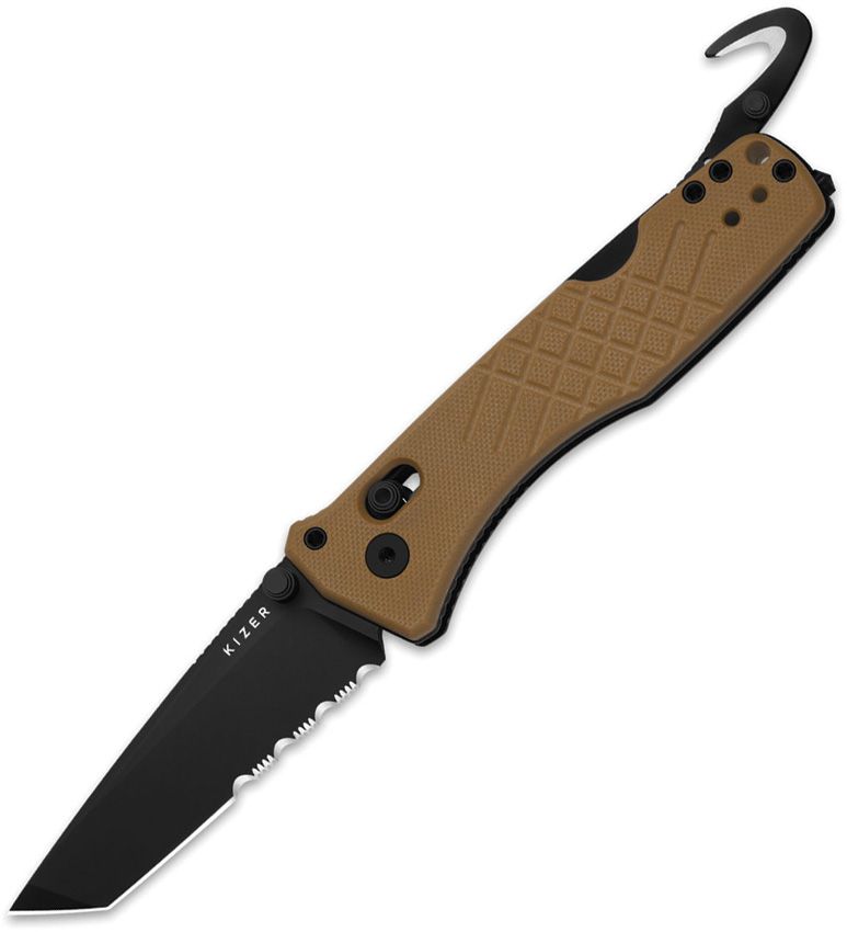 Kizer Aegis T Clutch Lock Tan Folding Knife [V3774CTA3]