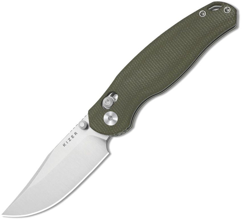 Kizer Phoca CC Clutch Lock Grn Mic Folding Knife [V3780A1]