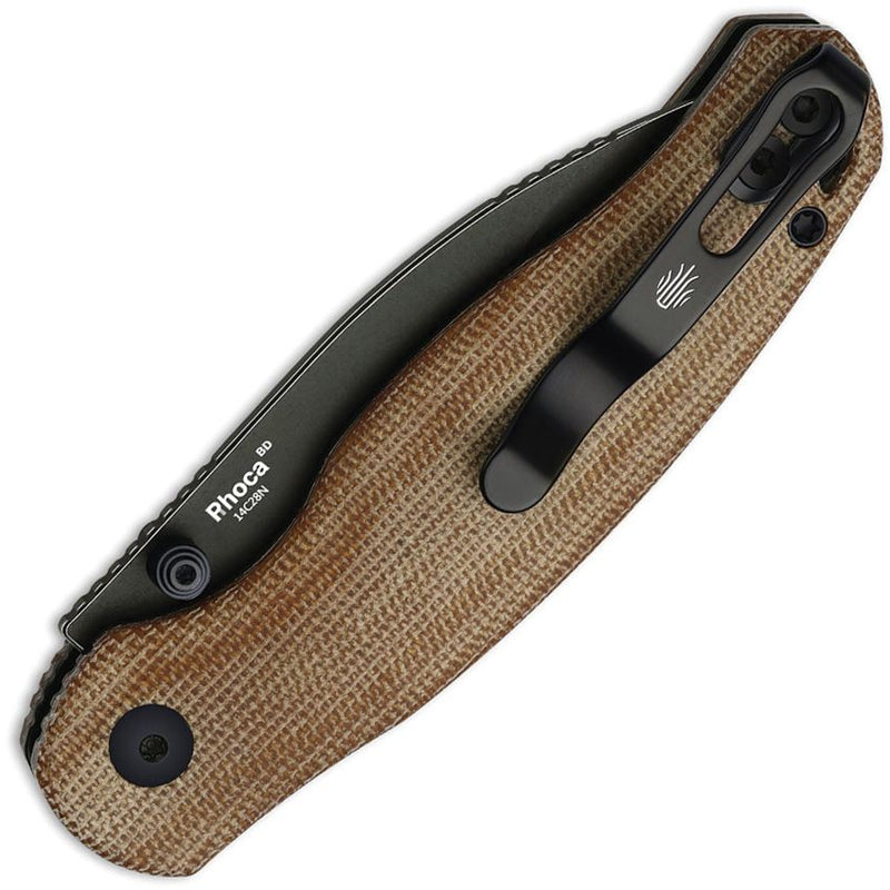 Kizer Phoca BD Button Linerlock Brn Folding Knife [V3781BDA1]