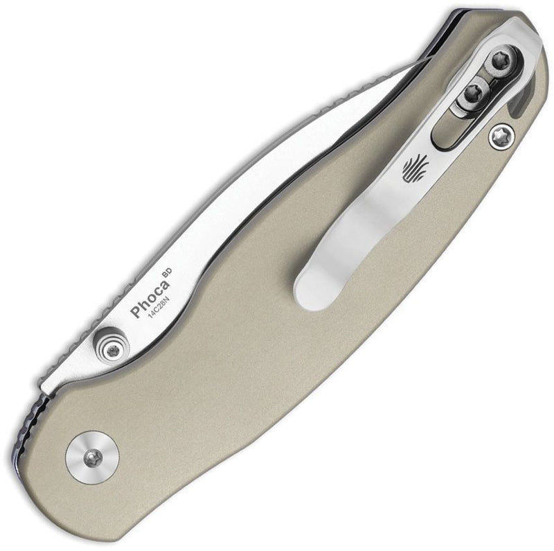 Kizer Phoca BD Button Linerlock Alm Folding Knife [V3781BDA2]