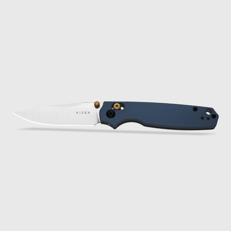 Kizer Pokiman CC Blue Aluminum (3.16" Satin AEB-L) Folding Knife [V3789A4] - product view 4