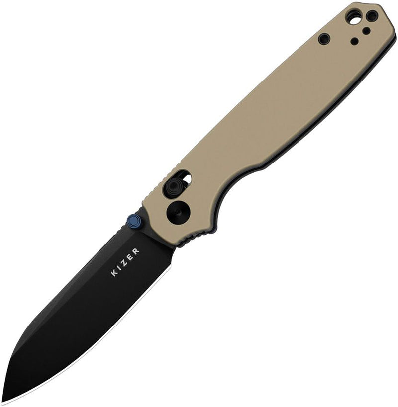 Kizer Pokiman Clutch Lock Tan Folding Knife [V3789A6]