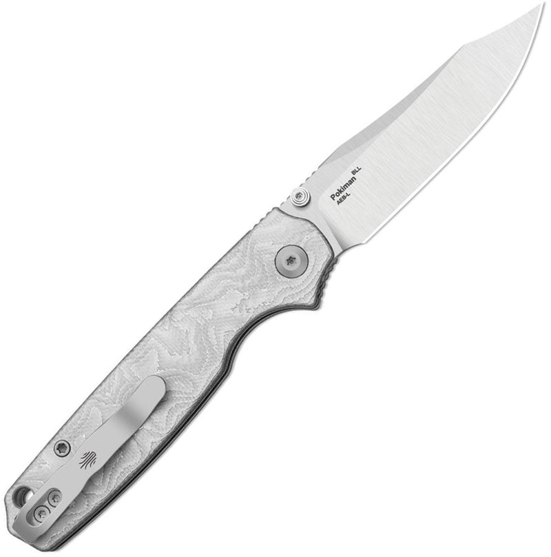 Kizer Pokiman BLL Silver Aluminum Foil G10 (3.14" Satin AEB-L) Folding Knife [V3789BCA1] - product view 3