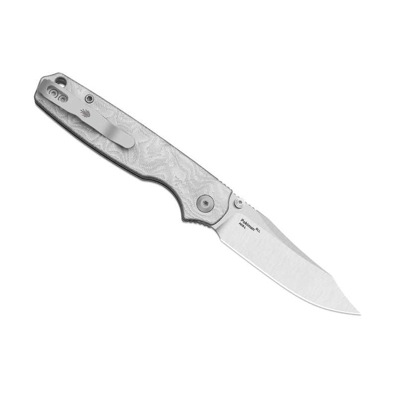 Kizer Pokiman BLL Silver Aluminum Foil G10 (3.14" Satin AEB-L) Folding Knife [V3789BCA1] - product view 6