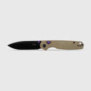 Kizer Pokiman BLL Brown Micarta (3.14" Black PVD Coating AEB-L) Folding Knife [V3789BDA1] - product view 4