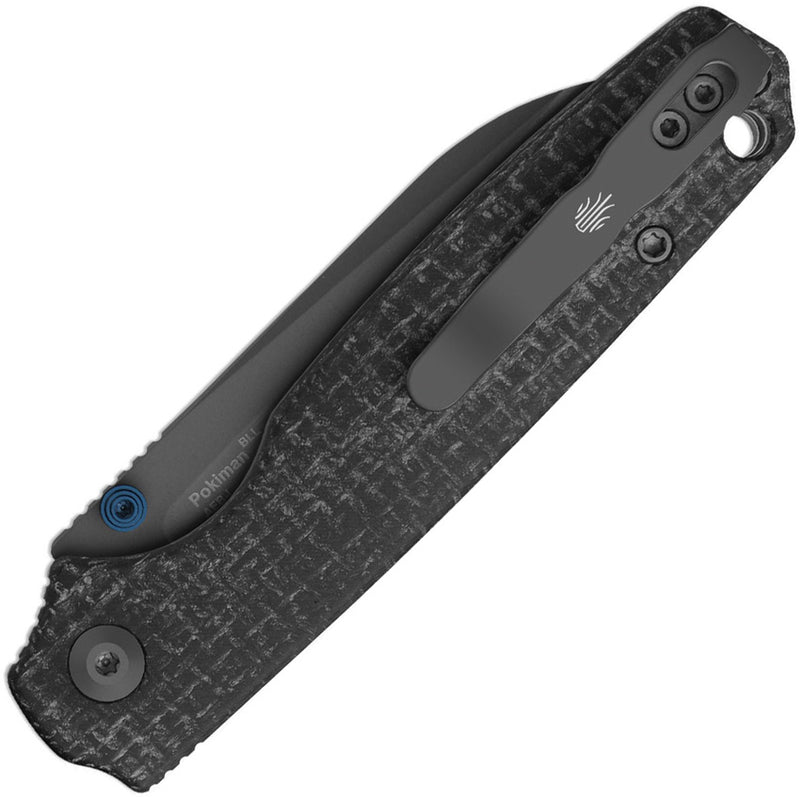 Kizer Pokiman BLL Black Micarta (3.14" Gray PVD Coating AEB-L) Folding Knife [V3789BSA1] - product view 2