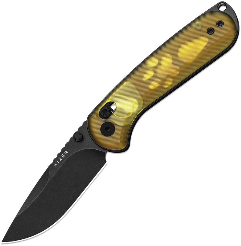 Kizer Buddy II Clutch Lock Amber PEI Folding Knife [V3790A1]