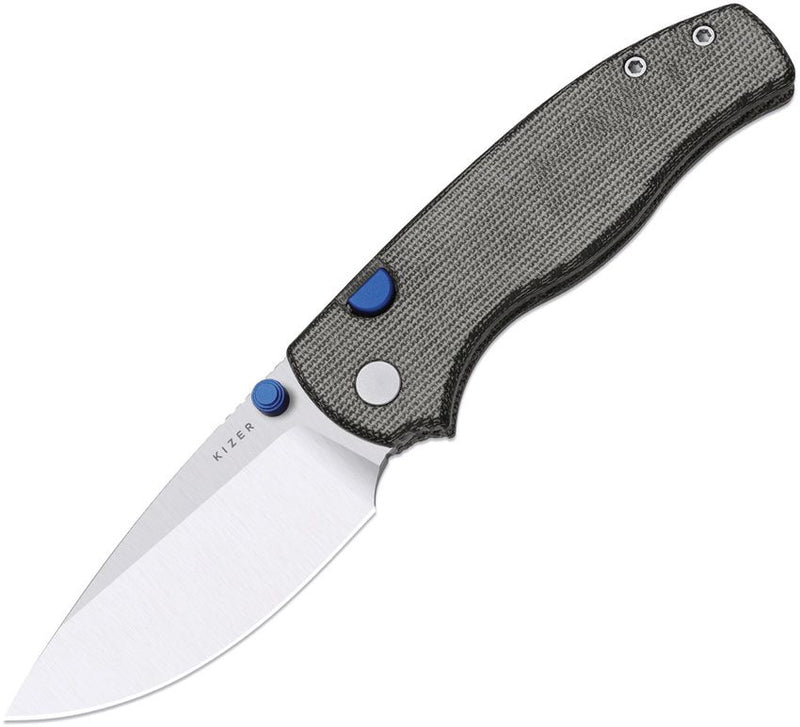 Kizer Glaux Button Linerlock Blk Folding Knife [V3801A1]