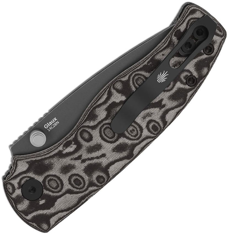 Kizer Glaux Button Linerlock Blk Folding Knife [V3801A2]