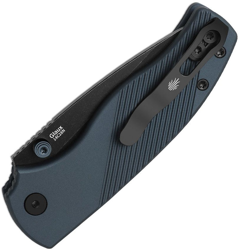 Kizer Glaux Button Linerlock Blue Folding Knife [V3801A3]