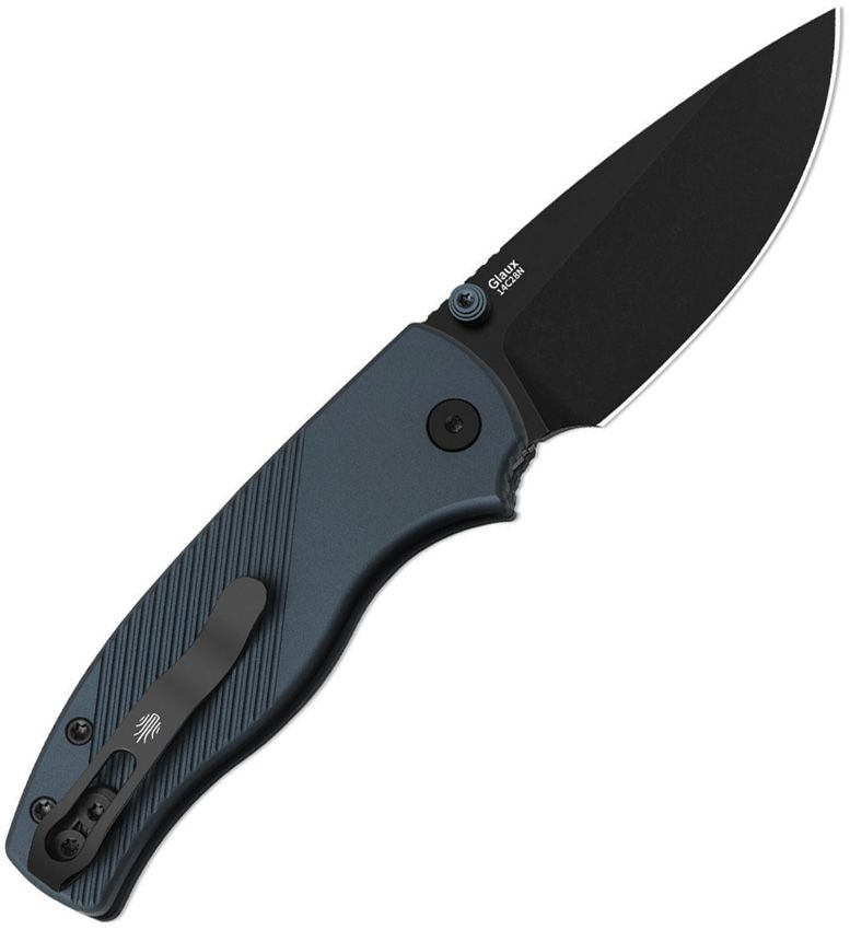 Kizer Glaux Button Linerlock Blue Folding Knife [V3801A3]