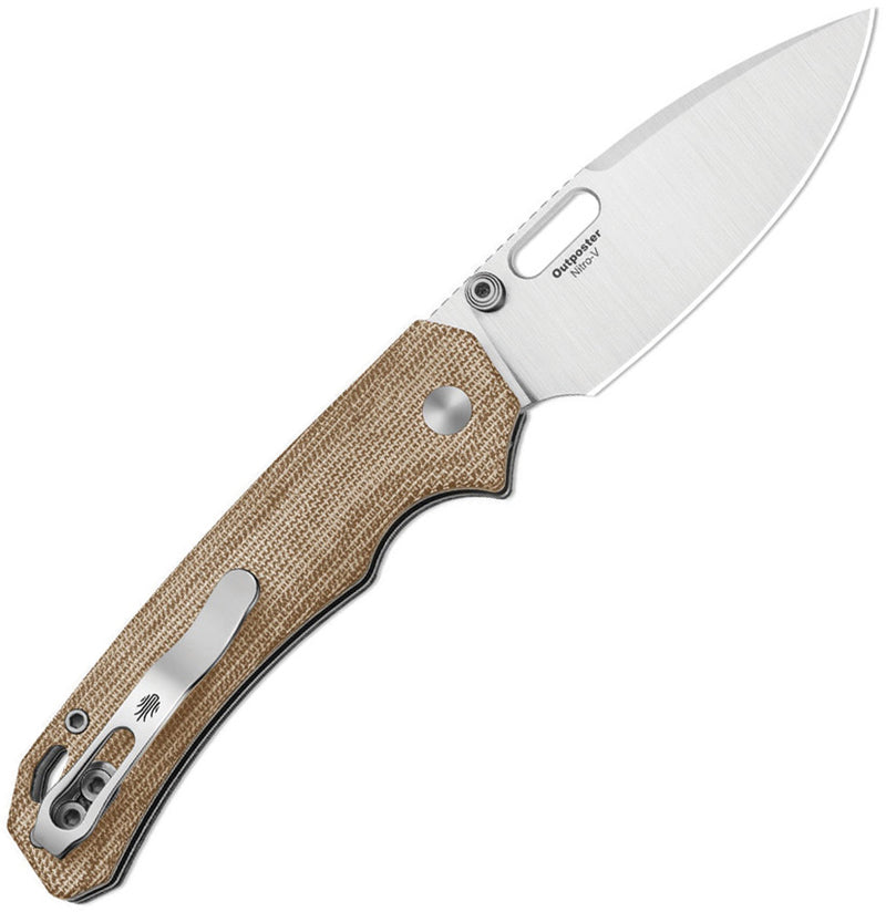 Kizer Outposter Brown Norplex UltreX™ Micarta Nitro-V Folding Knife [V3802BDA1] - product view 3