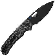 Kizer Outposter Black vortex pattern micarta Nitro-V Folding Knife [V3802BDA2] - product view 3