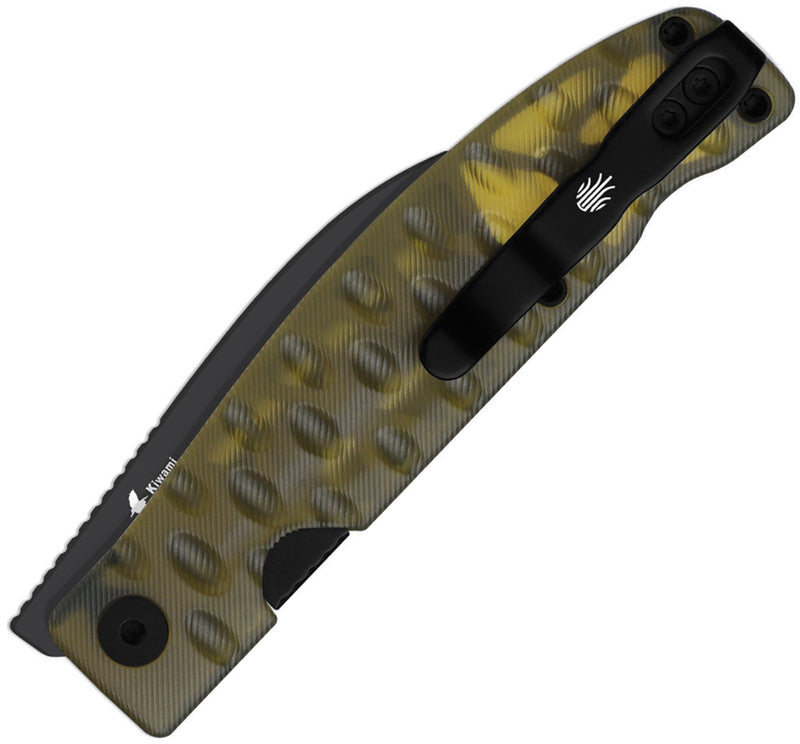 Kizer Kiwami Yellow PEI (2.66" Black PVD Coating BD1N) Folding Knife [V3809SH2] - product view 2