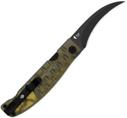 Kizer Kiwami Yellow PEI (2.66" Black PVD Coating BD1N) Folding Knife [V3809SH2] - product view 3