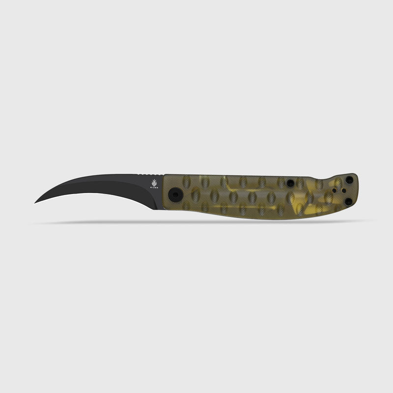 Kizer Kiwami Yellow PEI (2.66" Black PVD Coating BD1N) Folding Knife [V3809SH2] - product view 4