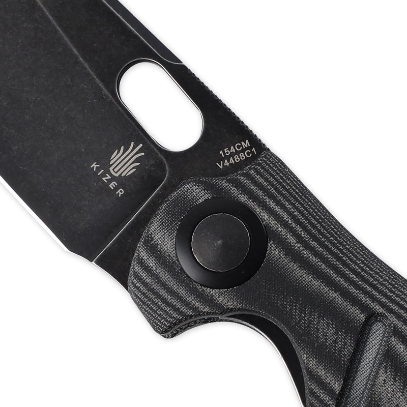 Kizer Sheepdog C01C Black Micarta (3.25" 154CM) Folding Knife [V4488C1] - product view 6