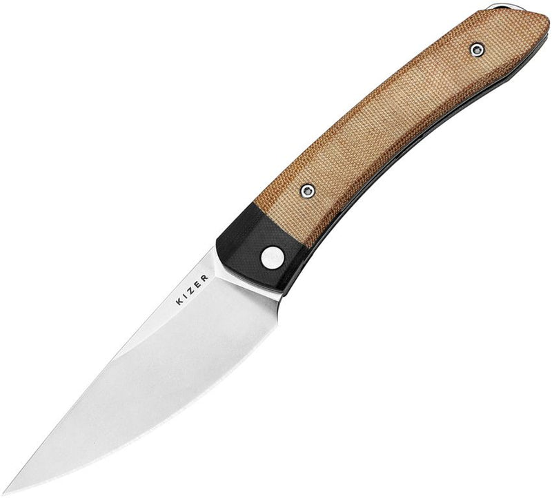Kizer Momo Linerlock Micarta Folding Knife [V4663A2]