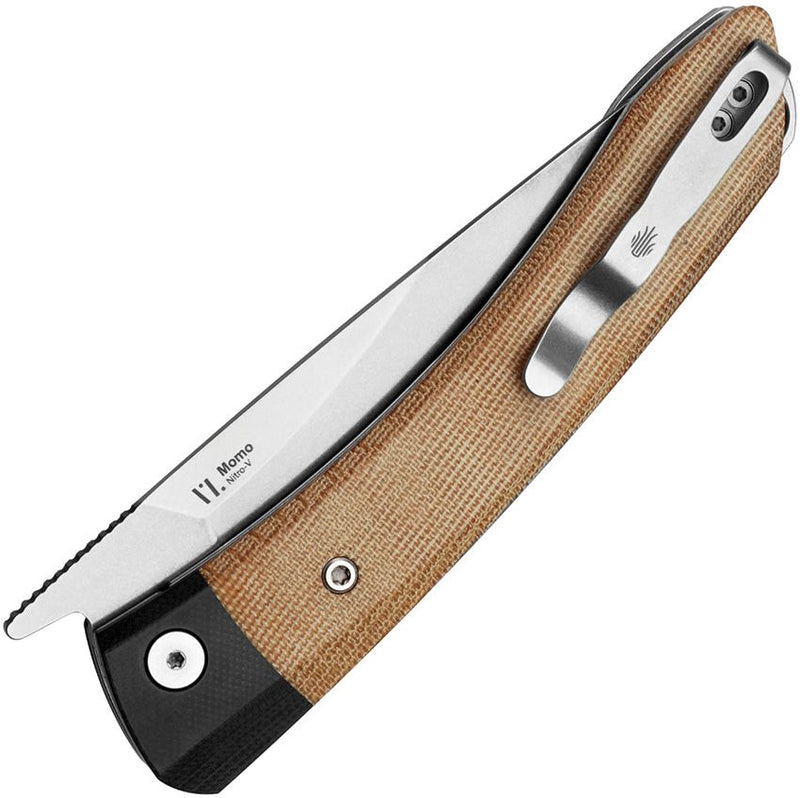 Kizer Momo Linerlock Micarta Folding Knife [V4663A2]