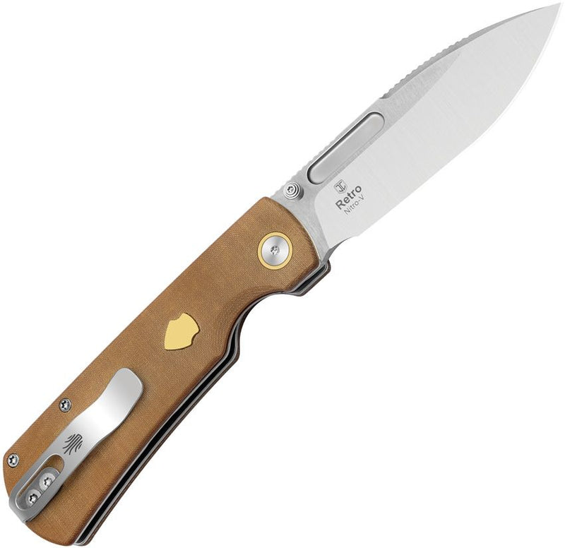 Kizer Retro Linerlock Micarta Folding Knife [V4726A1]