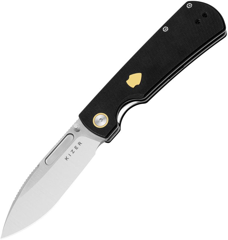 Kizer Retro Linerlock Black G10 Folding Knife [V4726A2]