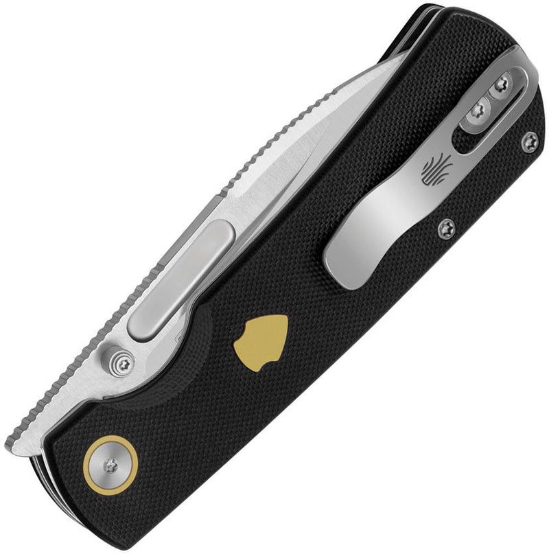 Kizer Retro Linerlock Black G10 Folding Knife [V4726A2]
