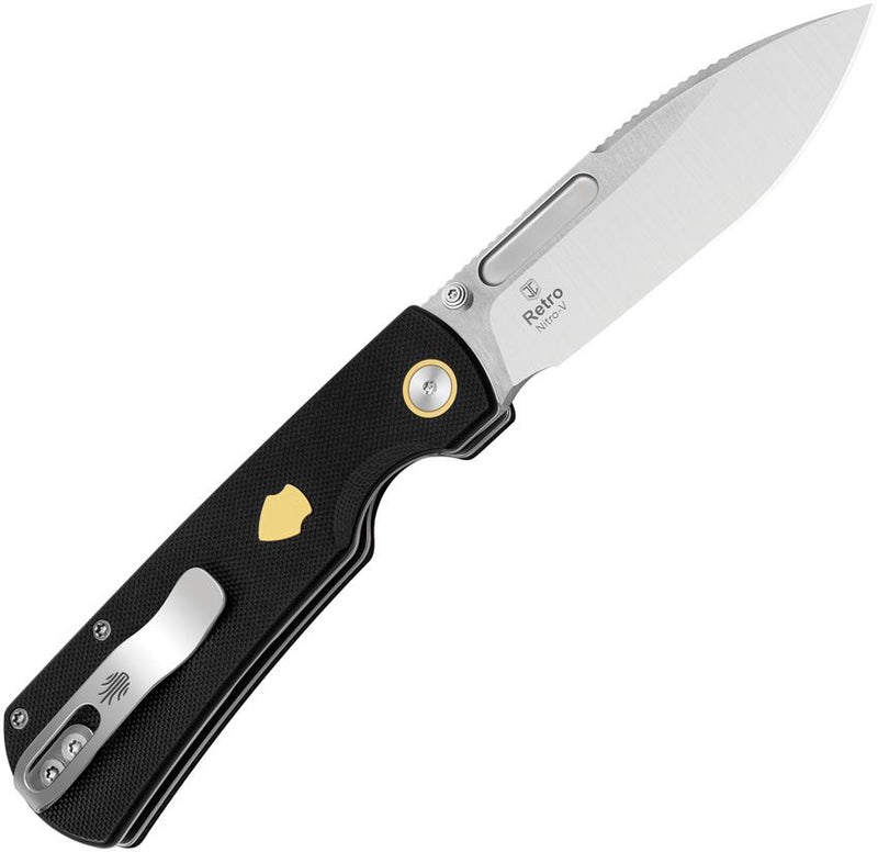 Kizer Retro Linerlock Black G10 Folding Knife [V4726A2]