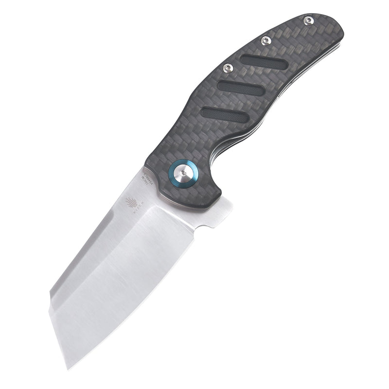 Kizer Sheepdog C01C XL Black and Gray Carbon Fiber (3.94" Satin finish 154CM) Folding Knife [V5488C3] - product view 4