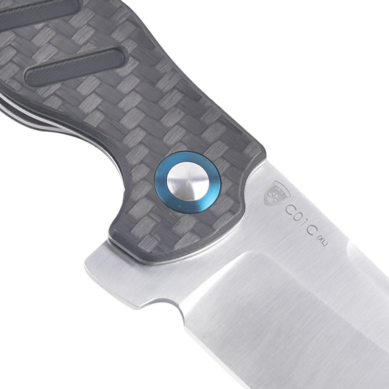 Kizer Sheepdog C01C XL Black and Gray Carbon Fiber (3.94" Satin finish 154CM) Folding Knife [V5488C3] - product view 7