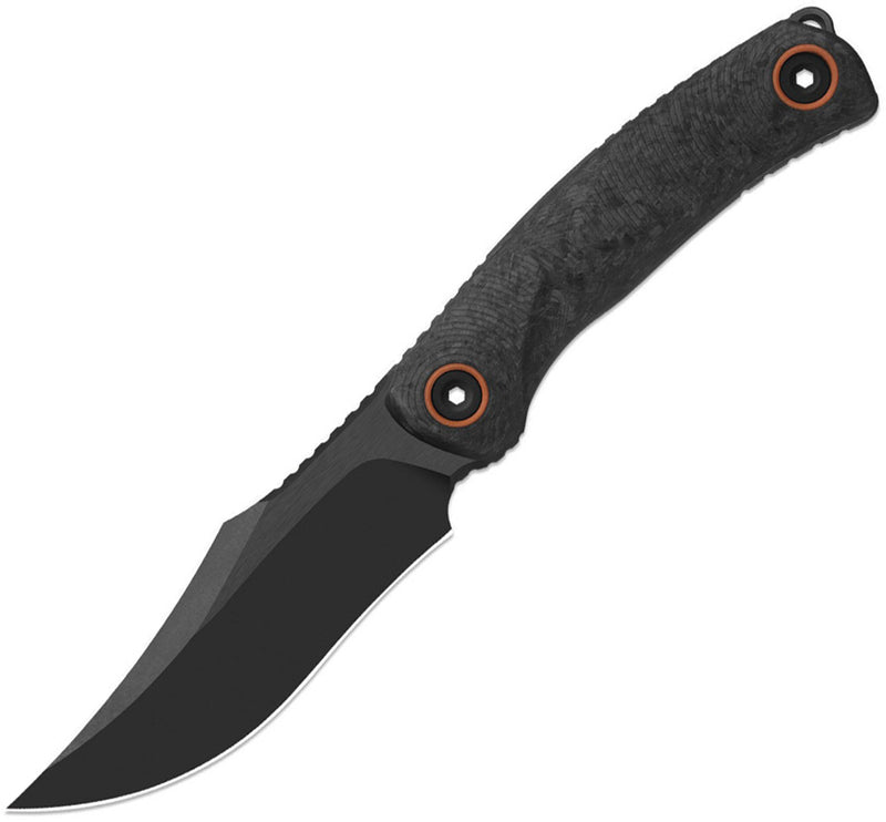 Kizer Pioneer Fix Black Carbon Fiber & G10 (4.21" Flat Brushed & Matte DLC Ultra M390) Fixed Blade Knife [ZX-FB03A1] - product view 1