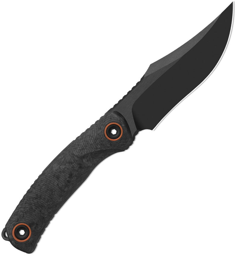 Kizer Pioneer Fix Black Carbon Fiber & G10 (4.21" Flat Brushed & Matte DLC Ultra M390) Fixed Blade Knife [ZX-FB03A1] - product view 2