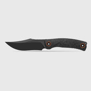 Kizer Pioneer Fix Black Carbon Fiber & G10 (4.21" Flat Brushed & Matte DLC Ultra M390) Fixed Blade Knife [ZX-FB03A1] - product view 3