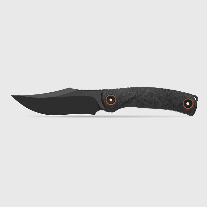 Kizer Pioneer Fix Black Carbon Fiber & G10 (4.21" Flat Brushed & Matte DLC Ultra M390) Fixed Blade Knife [ZX-FB03A1] - product view 3