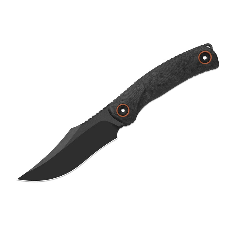 Kizer Pioneer Fix Black Carbon Fiber & G10 (4.21" Flat Brushed & Matte DLC Ultra M390) Fixed Blade Knife [ZX-FB03A1] - product view 4