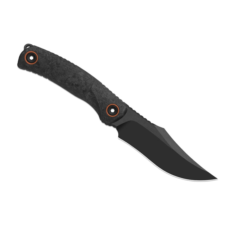 Kizer Pioneer Fix Black Carbon Fiber & G10 (4.21" Flat Brushed & Matte DLC Ultra M390) Fixed Blade Knife [ZX-FB03A1] - product view 5