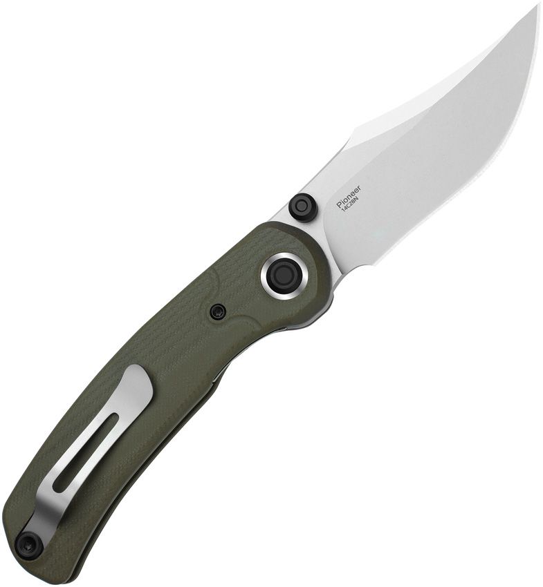 Kizer Pioneer Linerlock grn G10 Folding Knife [ZX-FK03M2]