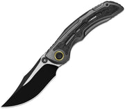 Kizer SILVER WING-LITE Dark Gray & Black Titanium & Carbon Fiber (3.31" Black PVD Coating & Flat Brushed S45VN) Folding Knife [ZX-FK09A1] - product view 1