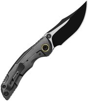 Kizer SILVER WING-LITE Dark Gray & Black Titanium & Carbon Fiber (3.31" Black PVD Coating & Flat Brushed S45VN) Folding Knife [ZX-FK09A1] - product view 3