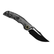 Kizer SILVER WING-LITE Dark Gray & Black Titanium & Carbon Fiber (3.31" Black PVD Coating & Flat Brushed S45VN) Folding Knife [ZX-FK09A1] - product view 6