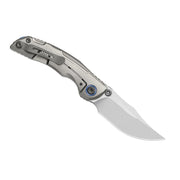 Kizer SILVER WING-LITE Silver Titanium & Carbon Fiber (3.31" Stonewashed S45VN) Folding Knife [ZX-FK09A2] - product view 6