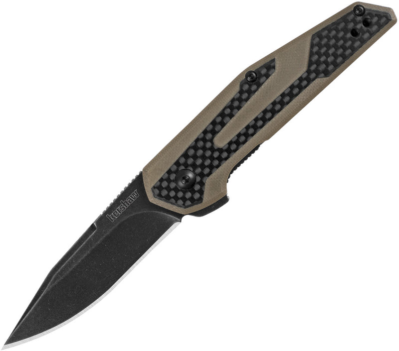 Kershaw Fraxion Brown G10 (2.75" BlackWash finish 8Cr13MoV stainless) Folding Knife [1160TANBWX] - product view 1