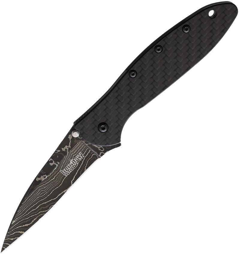 Kershaw Leek Linerlock A/O CF Damascus [1660CFDAM]