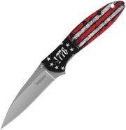 Kershaw Leek Linerlock A/O 1776 Flag [1660ROSS]